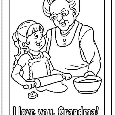 Disegno festa dei nonni da stampare