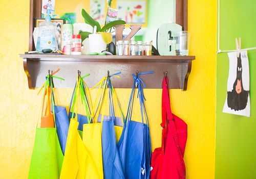 grembiuli da cucina colorati per bambini