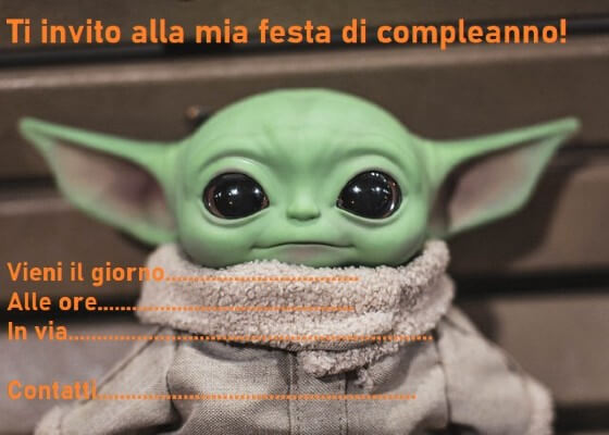 Invito festa a tema Star Wars da stampare