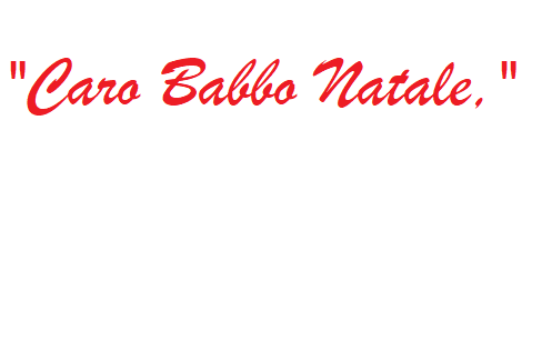 Scritta "Caro Babbo Natale"